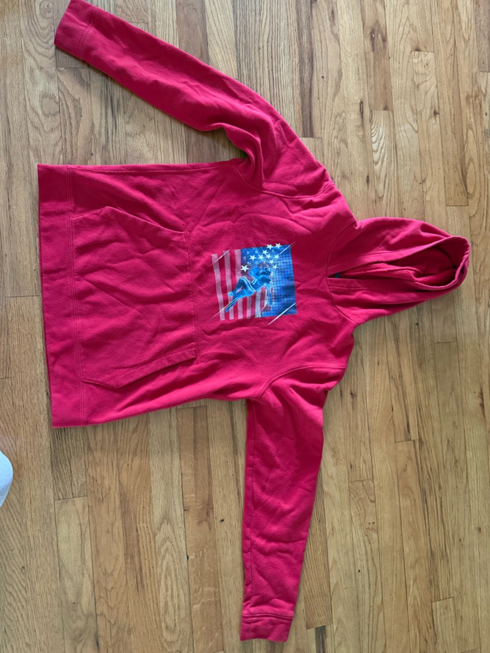 Red Boys Football hoodie-Tek Gear Red Ultrasoft Fleece Pullover XL